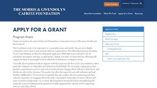 
                            5. Apply for a Grant - The Morris & Gwendolyn Cafritz Foundation