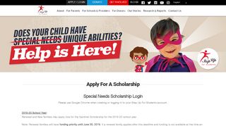 
                            3. Apply for a Scholarship Special Needs Login | Step Up For ...