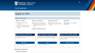 
                            2. Apply for admission - UVic
