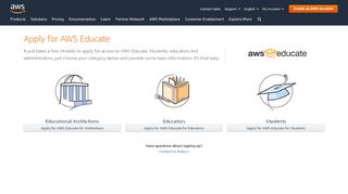 
                            4. Apply for AWS Educate - Amazon Web Services