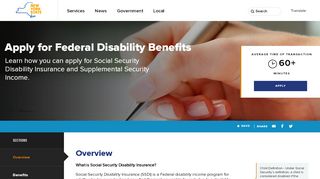 
                            5. Apply for Federal Disability Benefits | The State of New York