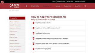 
                            1. Apply for Financial Aid - Financial Aid - Yakima Valley College