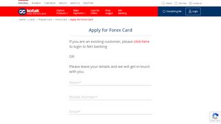 
                            7. Apply for Forex Card - Kotak Mahindra Bank