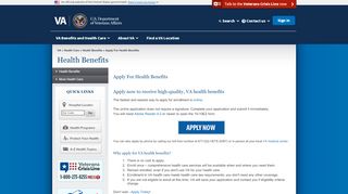 
                            1. Apply For Health Benefits - va.gov