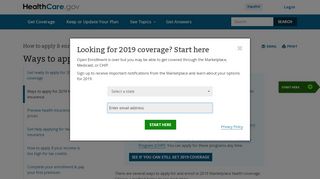
                            9. Apply for Health Insurance | HealthCare.gov