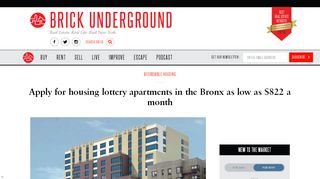 
                            9. Apply for housing lottery apartments in the Bronx as low as $822 a ...