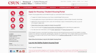 
                            7. Apply for Housing / Student Housing Portal | California State ... - CSun