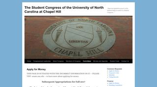 
                            4. Apply for Money | The Student Congress of the University of North ...