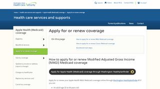 
                            9. Apply for or renew coverage | Washington State …