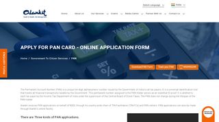 
                            4. Apply for Pan Card, Online Pan Card Application ... - Alankit