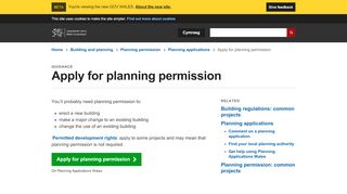 
                            6. Apply for planning permission | GOV.WALES