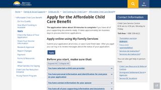 
                            6. Apply for the Affordable Child Care Benefit - Province of ...