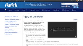 
                            1. Apply for UI Benefits | Arizona Department of Economic Security