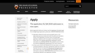 
                            7. Apply | Graduate School - Princeton University Graduate School