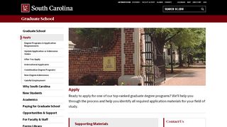 
                            8. Apply - Graduate School | University of South Carolina