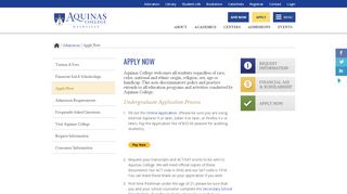 
                            7. Apply Now — Aquinas College - Nashville, Tennessee