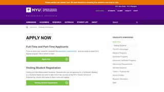 
                            2. Apply Now | Graduate Admissions | NYU Tandon School of Engineering