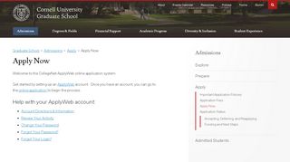 
                            2. Apply Now : Graduate School - Cornell University Graduate School