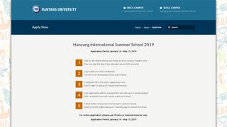 
                            7. Apply Now – Hanyang University