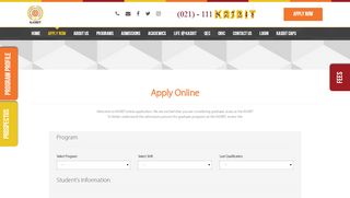 
                            6. Apply Now - KASBIT - mykasbit.edu.pk