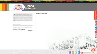 
                            1. Apply Online - Parul University