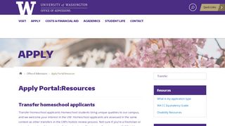 
                            2. Apply Portal:Resources | Office of Admissions