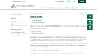 
                            7. Apply - The Gordon School