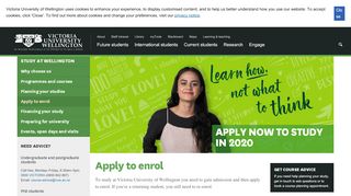 
                            2. Apply to enrol | Victoria University of Wellington