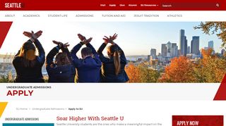 
                            7. Apply to SU - Undergraduate Admissions - Seattle University