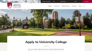 
                            1. Apply to University College, University of Denver