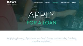 
                            5. Apply Today - Installment Loans - American Web …