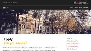 
                            7. Apply | USC Undergraduate Admission