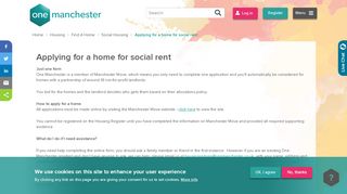 
                            7. Applying for a home for social rent | One Manchester