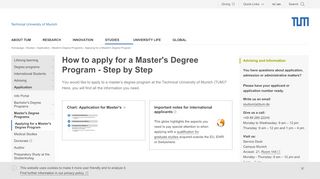 
                            4. Applying for a Master's Degree Program - TUM