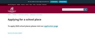 
                            1. Applying for a school place | Rhondda Cynon Taf County Borough ...