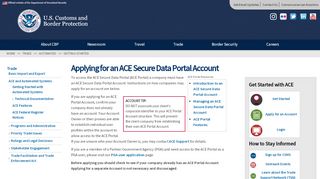 
                            2. Applying for an ACE Secure Data Portal Account | U.S. ...