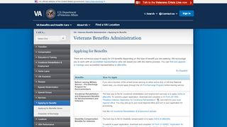 
                            2. Applying for Benefits - Veterans Benefits Administration