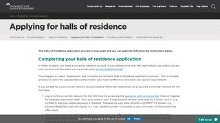 
                            1. Applying for halls of residence | University of Gloucestershire