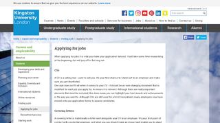 
                            5. Applying for jobs - Kingston University London