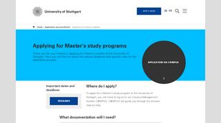 
                            3. Applying for Master's study programs | University of Stuttgart