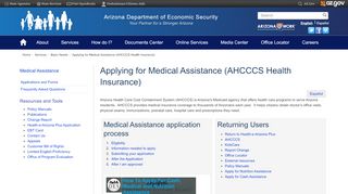 
                            11. Applying for Medical Assistance (AHCCCS Health Insurance ...