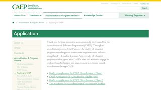 
                            3. Applying to CAEP - Council for the Accreditation of Educator Preparation