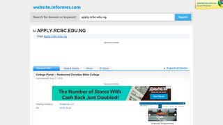 
                            3. apply.rcbc.edu.ng at WI. College Portal :: Redeemed Christian Bible ...