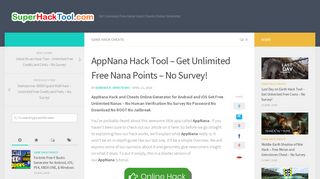 
                            11. AppNana Hack Tool - Get Unlimited Free Nana Points – No ...