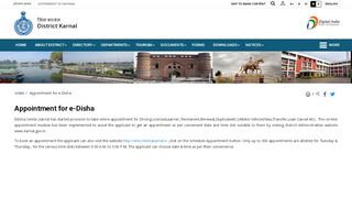 
                            8. Appointment for e-Disha | District Karnal | India