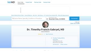 
                            3. Appointments and Hours of Operation for Dr. Timothy Gabryel, West ...