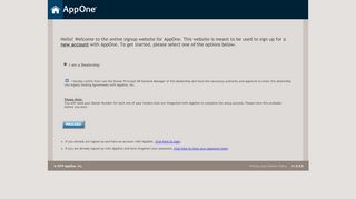 
                            3. AppOne - AppOne Signup – Welcome