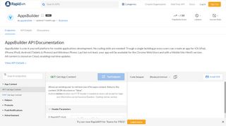 
                            2. AppsBuilder API Documentation (appsbuilder) | RapidAPI