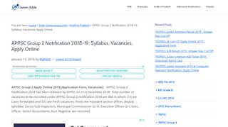 
                            1. APPSC Group 2 Notification 2018-19, Application Form ...