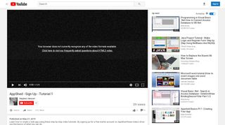 
                            3. AppShed - Sign Up - Tutorial 1 - YouTube